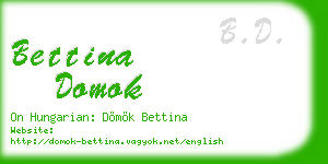 bettina domok business card