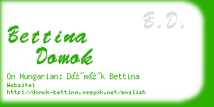 bettina domok business card